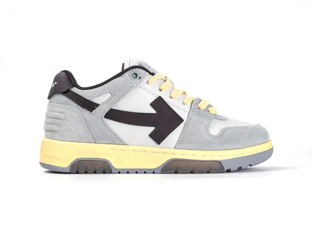 Off-White Out of Office Grey Yellow Sneakers