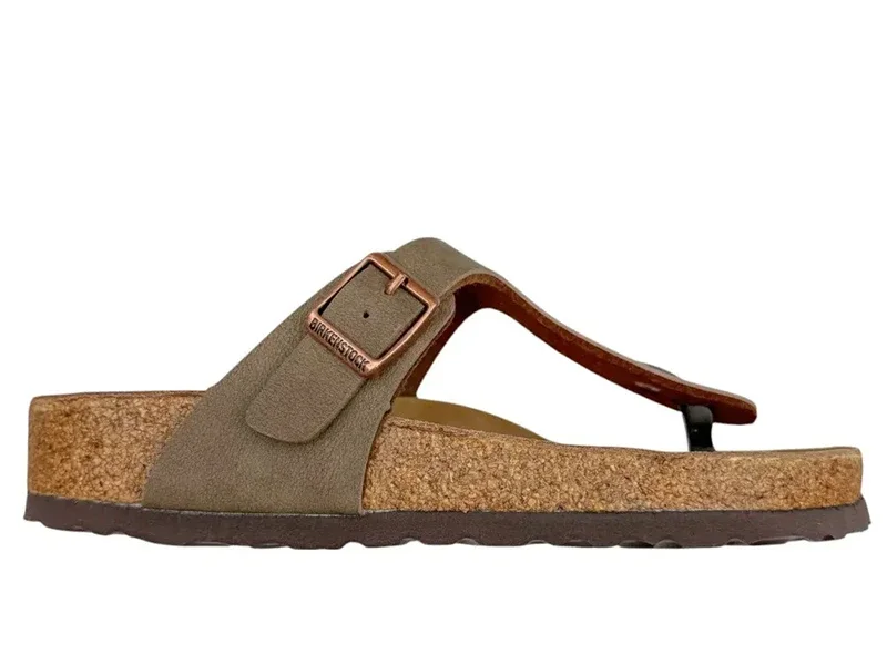 Birkenstock Gizeh Birko-Flor Sandalias Caqui