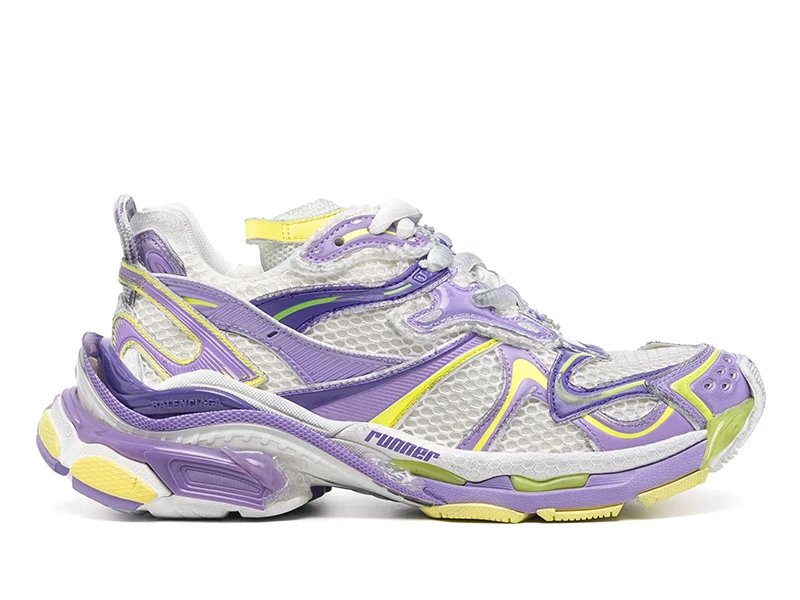 Balenciaga Runner White Purple Yellow Sneakers