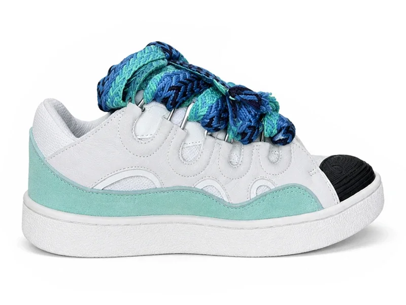 Lanvin Curb Sneaker Blanco Azul