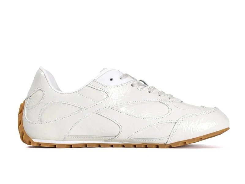 Bottega Veneta Orbit Flash Suede Cream