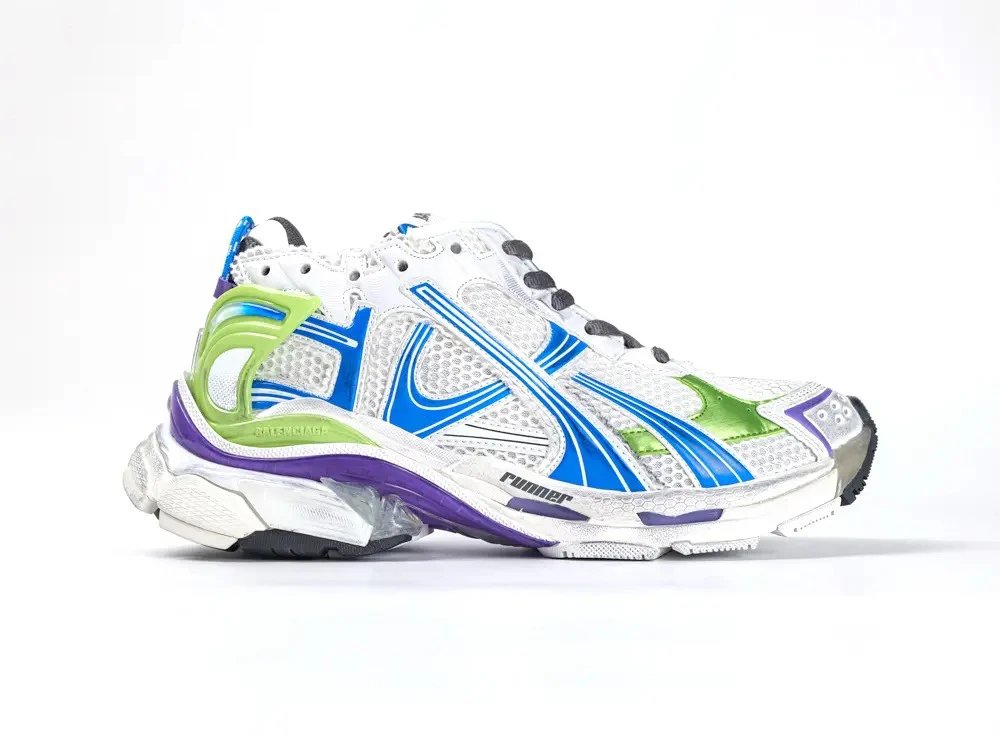 Balenciaga Runner White Blue Green Sneakers
