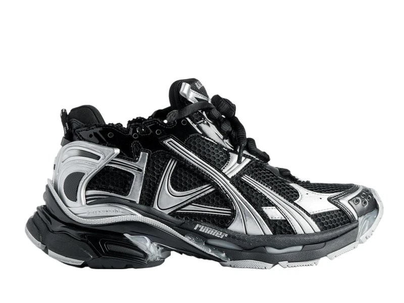 Balenciaga Runner Black Silver Sneakers