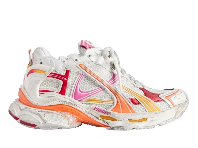 Balenciaga Runner White Orange Pink Sneakers