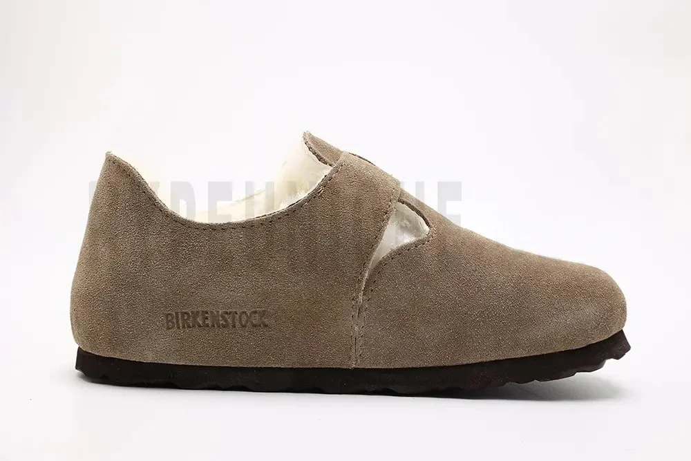 Birkenstock London Shearling Gamuza Camel