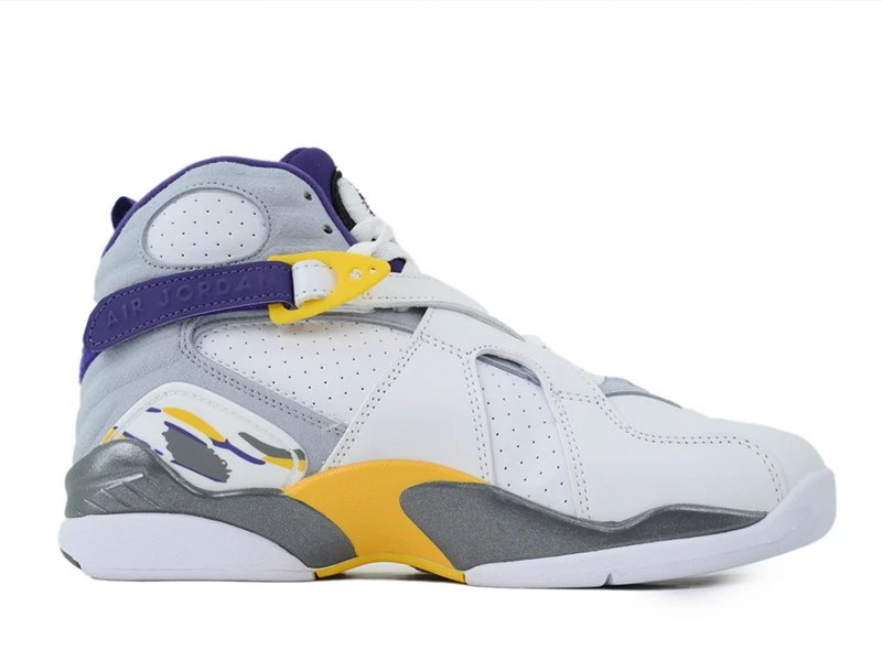 Jordan Air Jordan 8 Visible White Purple Yellow Sneakers