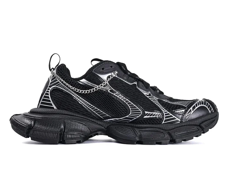 Balenciaga Charm Sneakers Negro Plata Talla 3XL