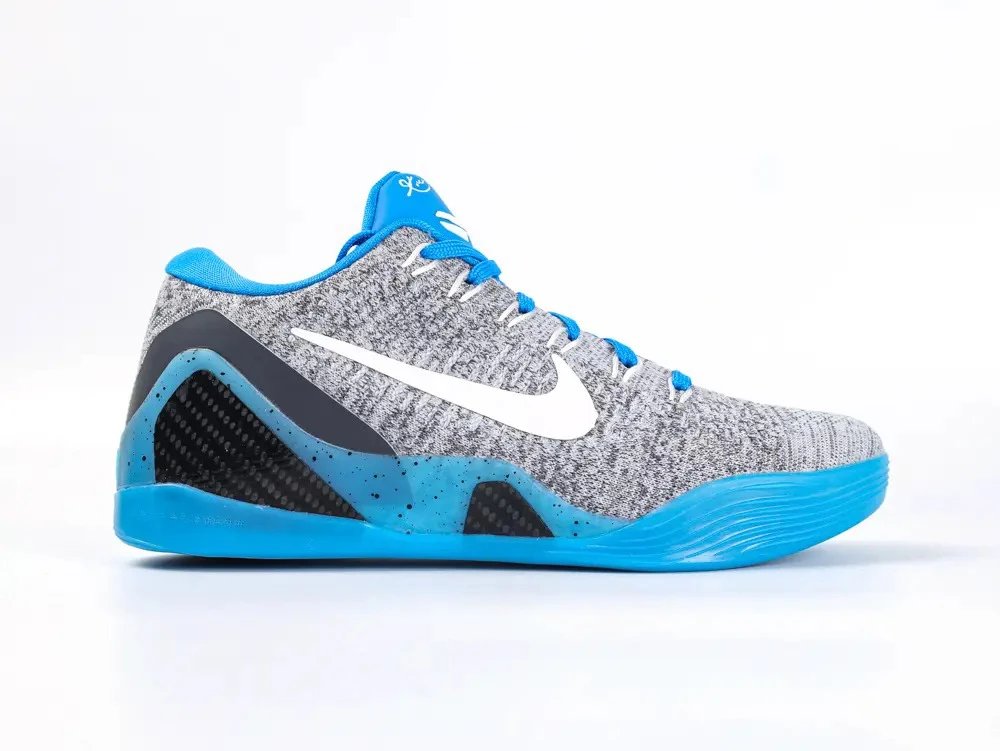Nike Kobe 9 Elite Low Wolf Grey Photo Blue Sneakers