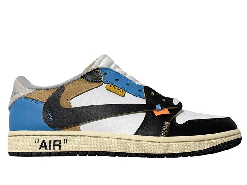 Jordan Air Jordan 1 Low White Black Blue Sneakers