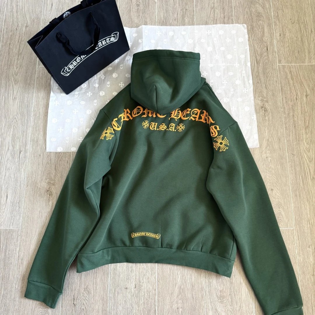 Official website limited edition dark green hooded sweatshirt