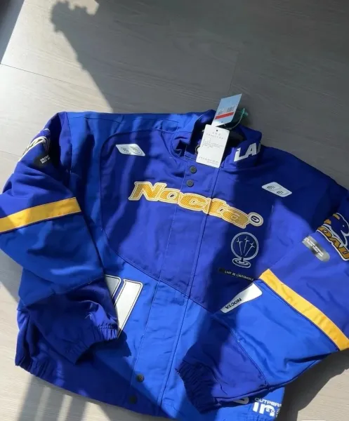 Nocita Racing Jacket Blue with Yellow Accents Outerwear - 1