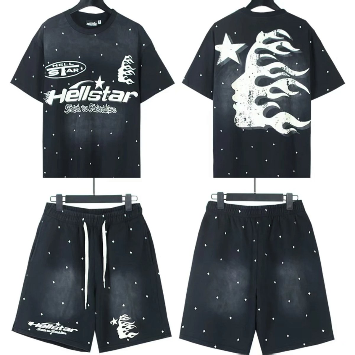 Hellstar Skull Print Drawstring Shorts Black product detail 17 in Litbuy spreadsheet finds