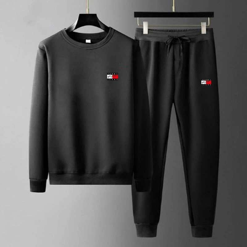 Lacoste Tracksuits Crewneck sweatshirt and jogger set with crocodile logo — BB-019