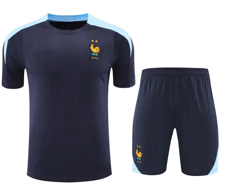 2425 France Training clothes suit Short sleeve Fan version