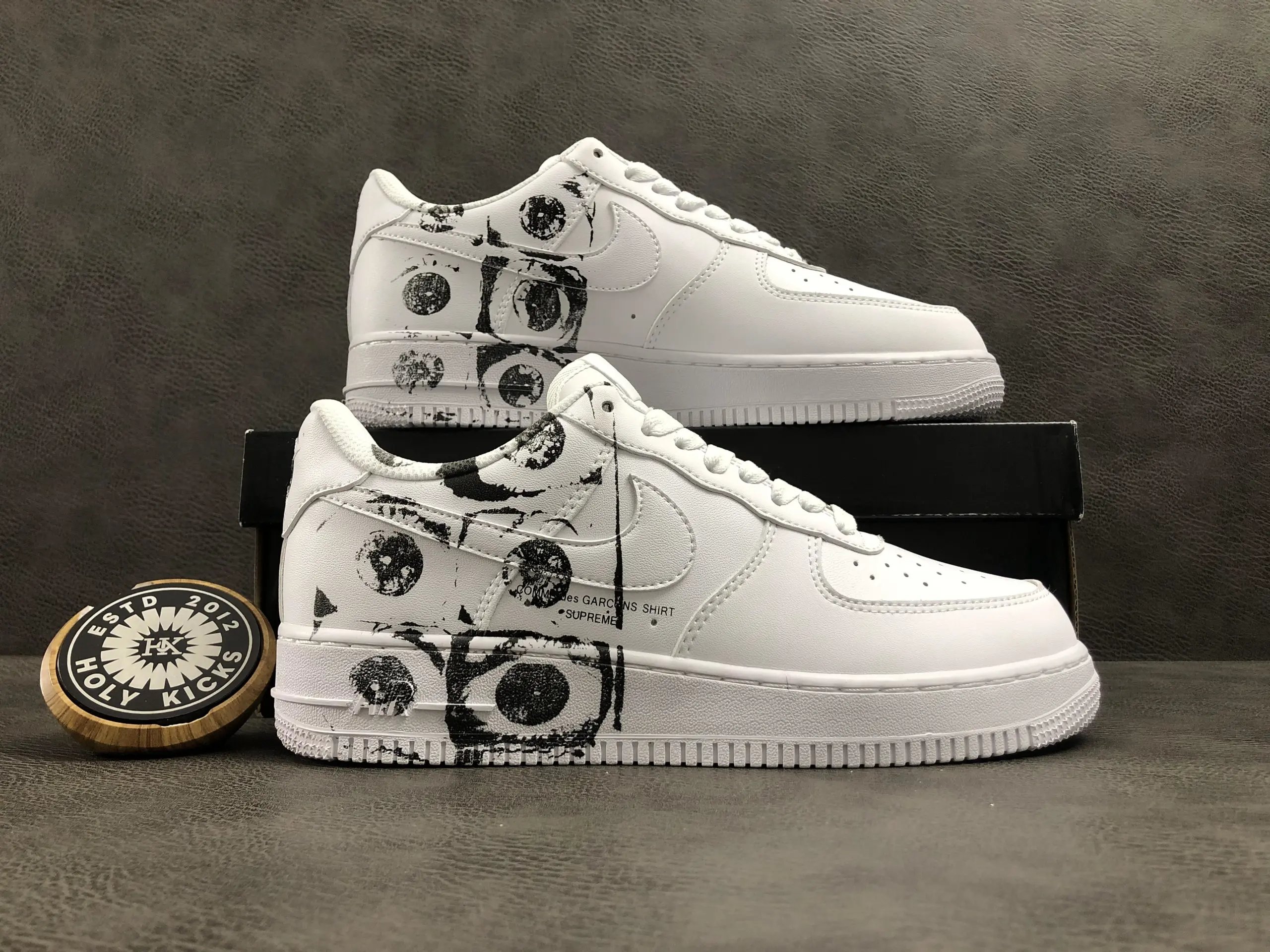Nike Air Force 1 Low Supreme Comme des Garcons Shirt White 923044-100