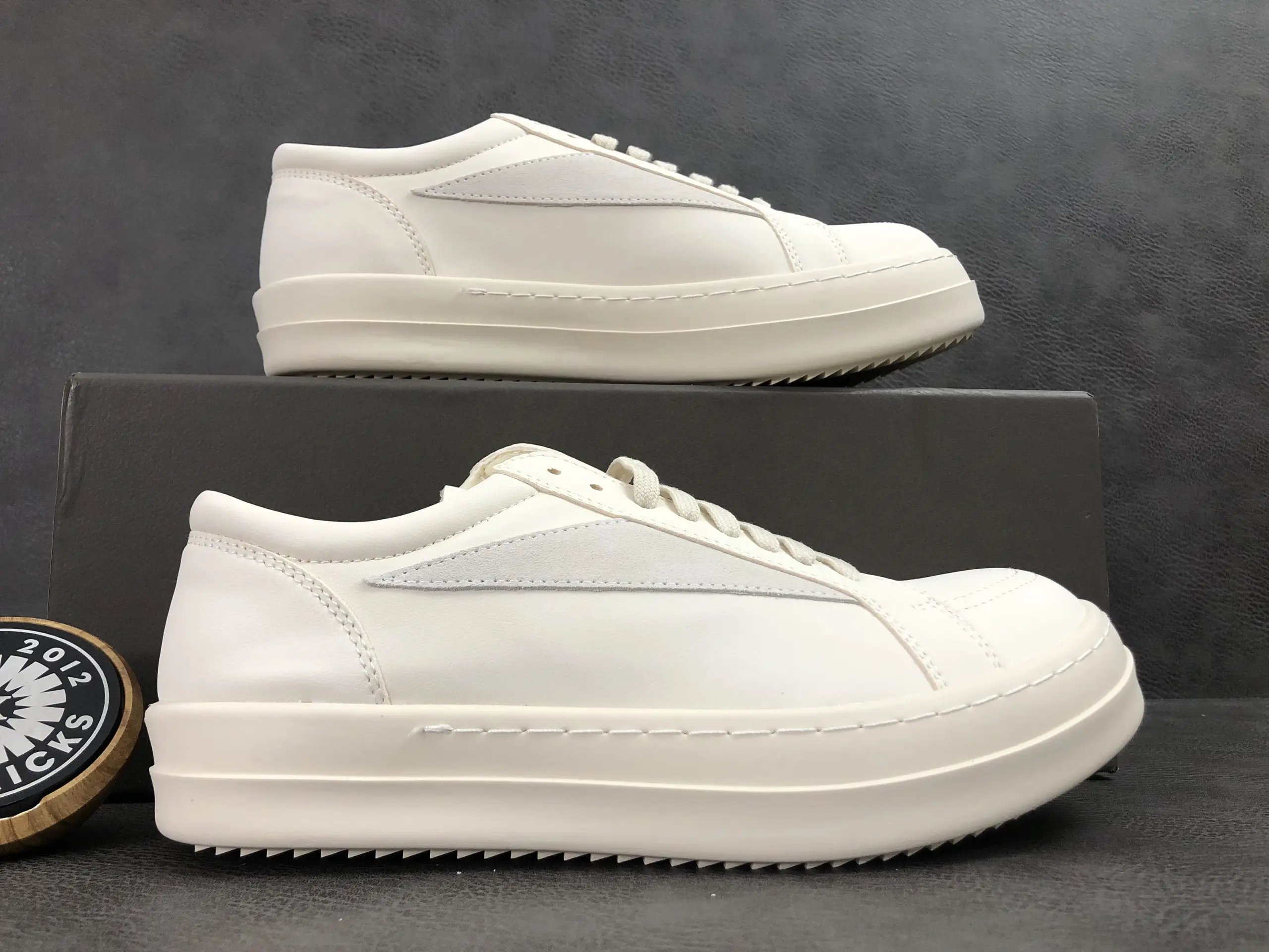 Rick Owens DRKSHDW Low Top White Sneakers