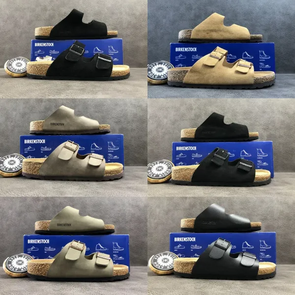 Birkenstock Arizona Beige Suede Sandals - 4
