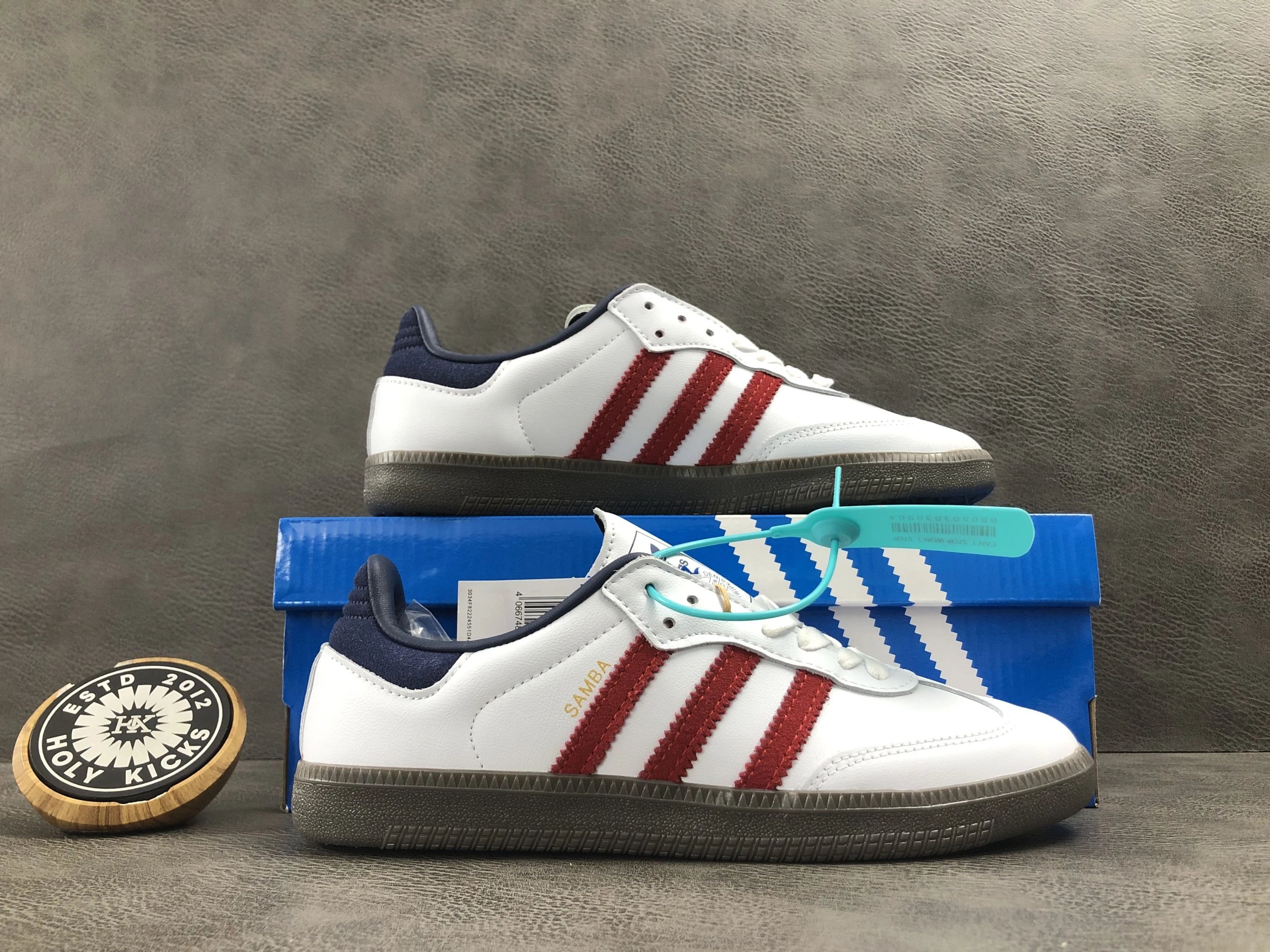 adidas Samba Vegan White Collegiate Burgundy GY4689