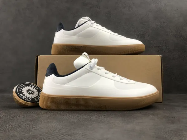Lululemon Blissfeel White Navy Gum Sole Sneakers - 1