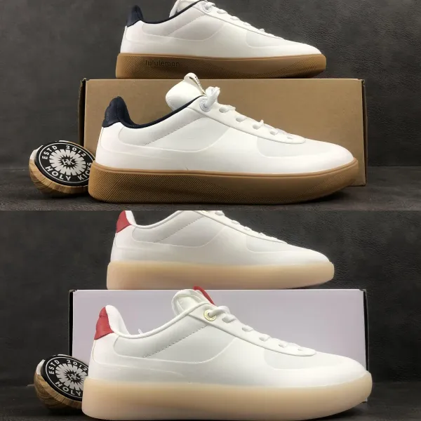 Lululemon Blissfeel White Navy Gum Sole Sneakers - 3