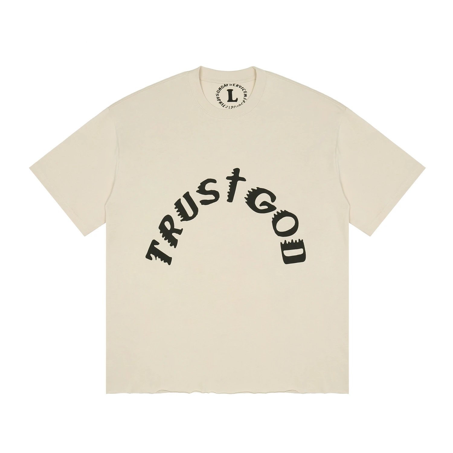 Sunday Service Trust God Beige T-Shirt T-Shirts