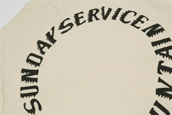 Design Sunday Service Trust God Beige T-Shirt T-Shirts - 7