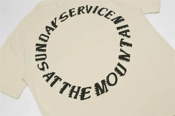 Design Sunday Service Trust God Beige T-Shirt T-Shirts - 8