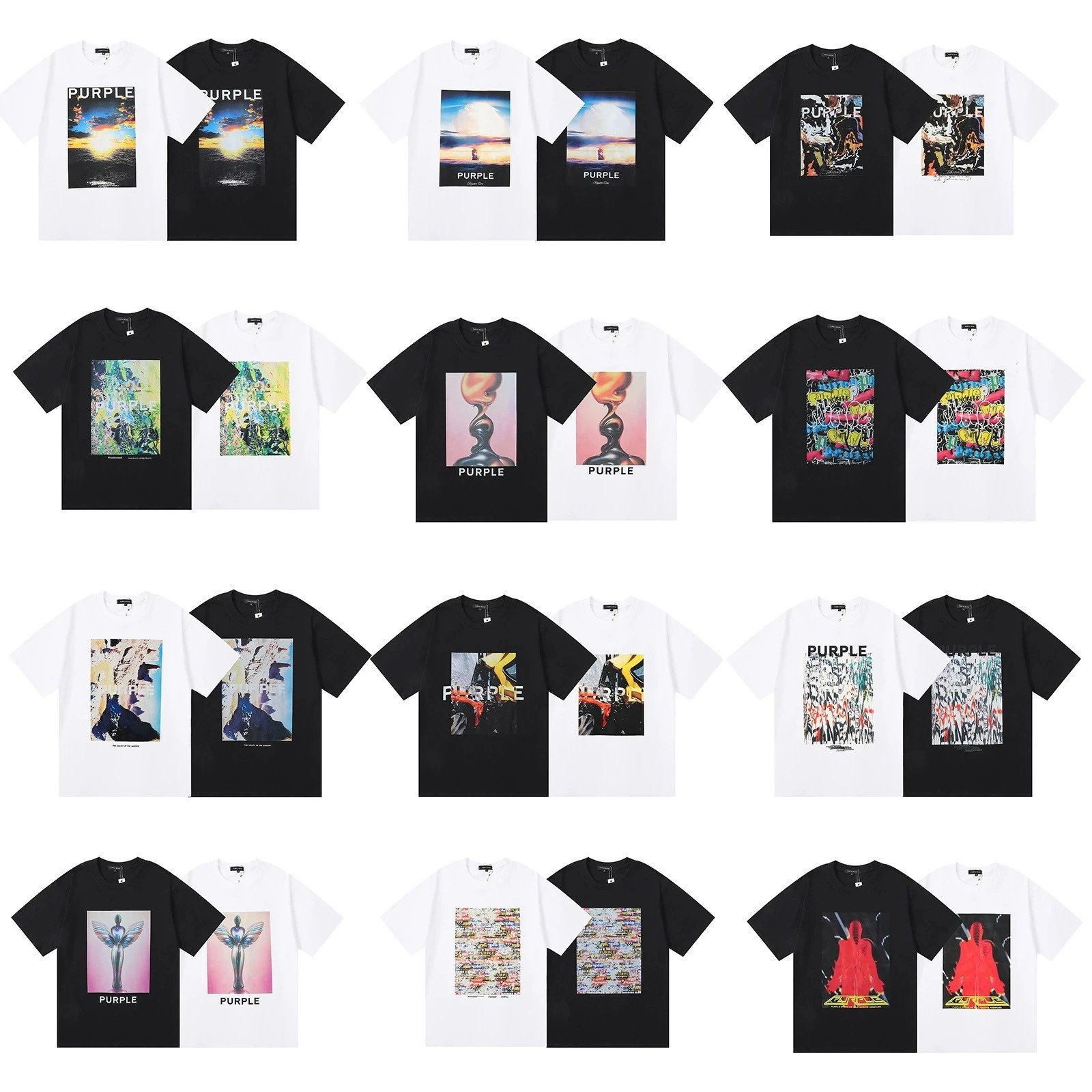 Purple Brand Graphic T-Shirts