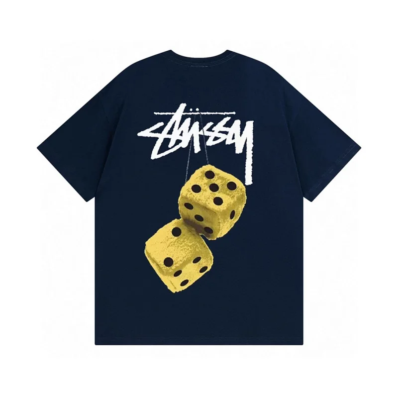 Stussy T-shirt Fuzzy Dice Navy