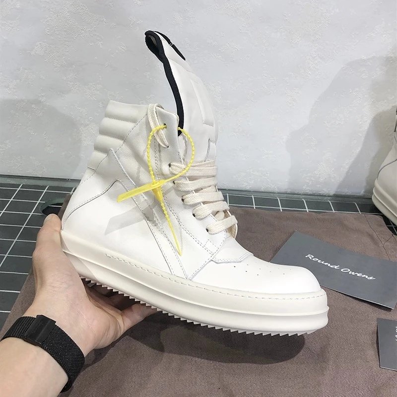 Rick Owens DRKSHDW Ramones High-Top White Sneakers