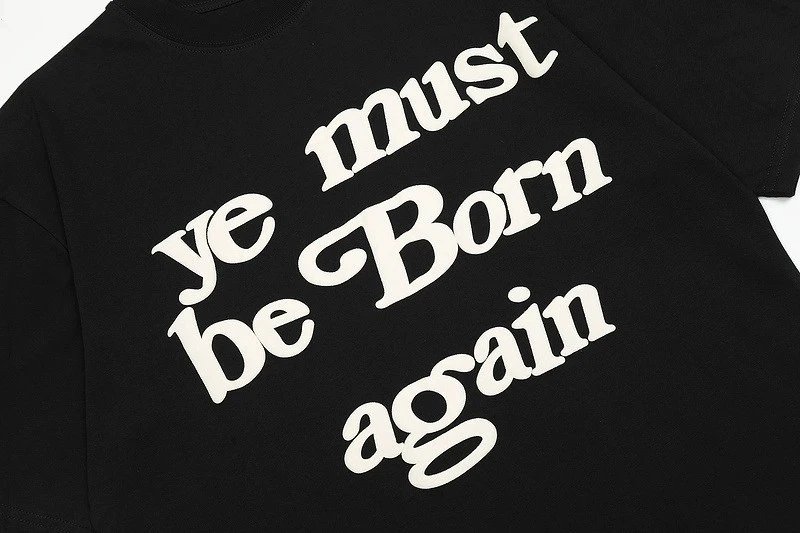 Design Ye Must Be Born Again Graphic T-Shirt Black - 6