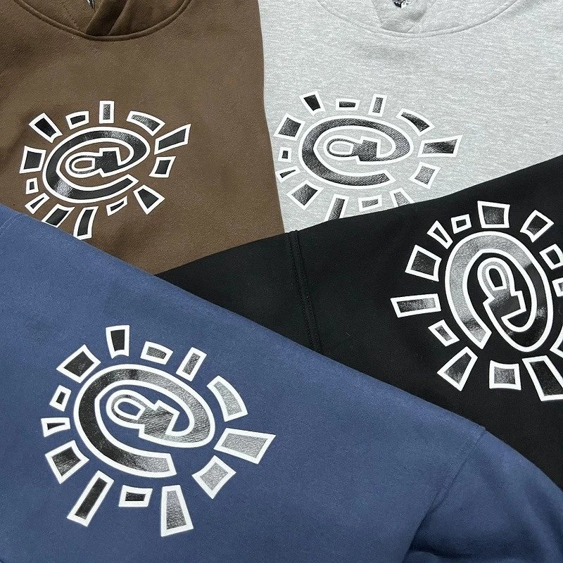 Design Abstract Sun Hoodie Gray - 9