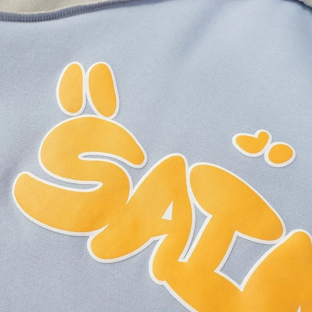 Unbranded Hoodies & Sweatshirts Color-Block Padded Hoodie with SAINT Graphic product detail image 8