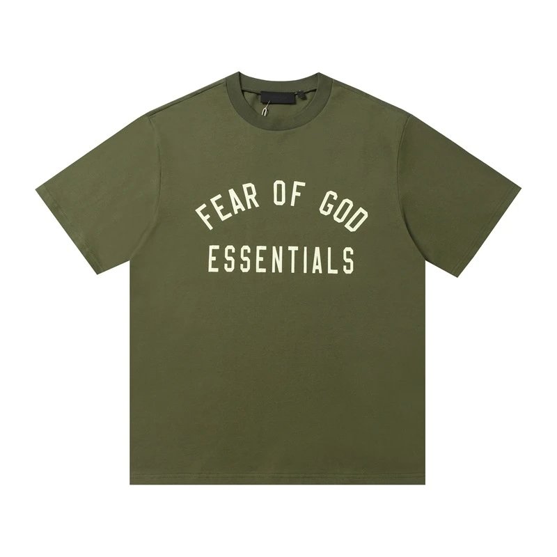 Fear of God Essentials T-shirt Arched Logo Olive