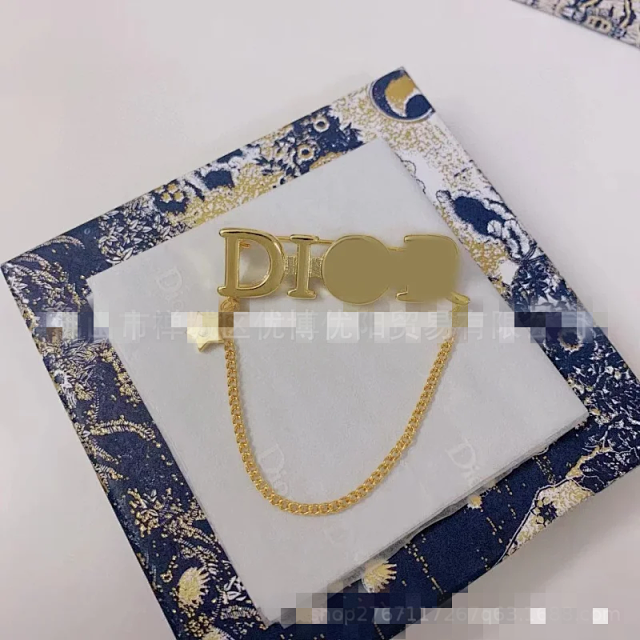 Dior Gold Metal Logo Ring Unisex Luxury Jewelry