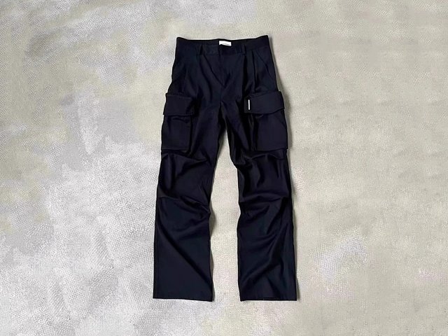 FAR FROM WHAT Black Twill Unisex Cargo Pants