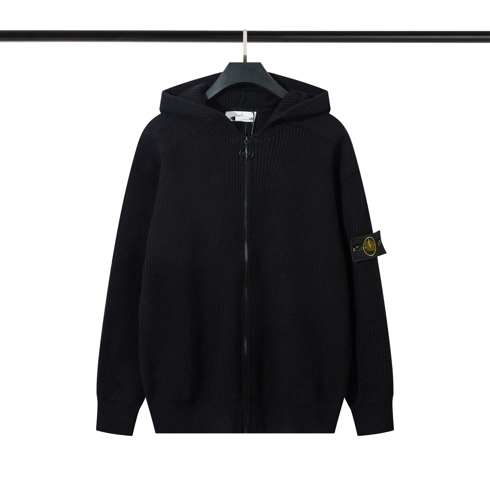Zip Solid Color Hooded Sweater photo 5