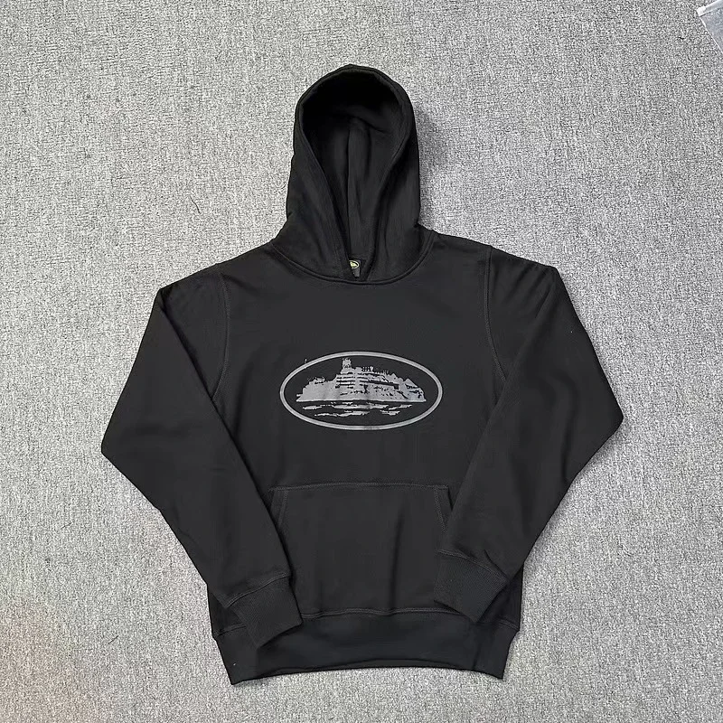 Corteiz Brand Classic "Alcatraz" Print Hoodie