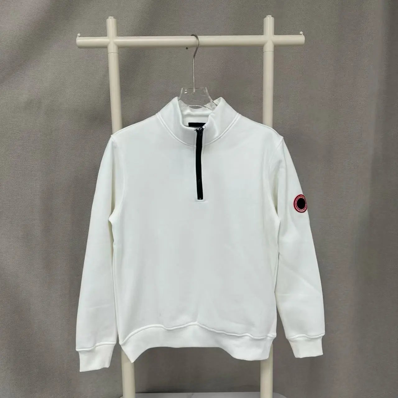 Canada Goose White Half-Zip Sweatshirt