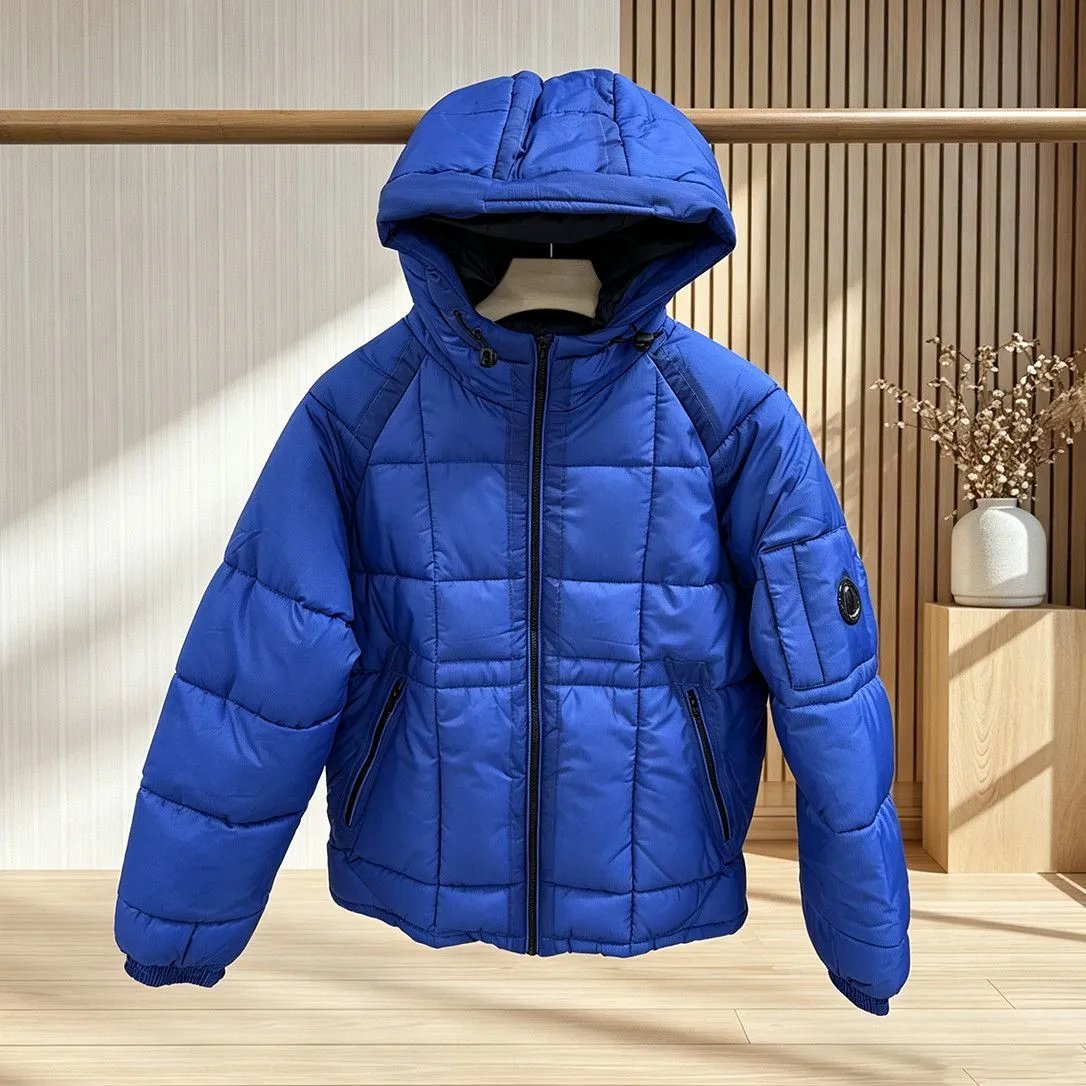 CP Company Down Jacket Lens Hooded Blue