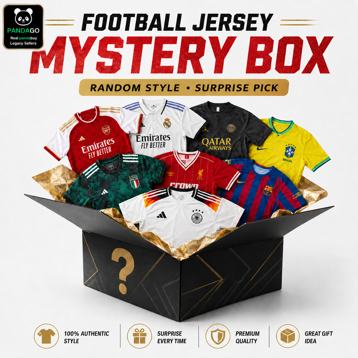 PD Welfare Multi-Club Mystery Box Football Jersey Multicolor