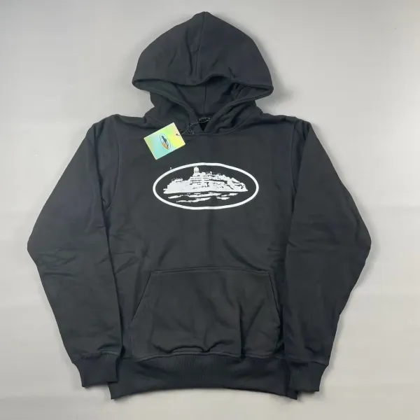 Design Cruise Ship Graphic Hoodie Black - 1