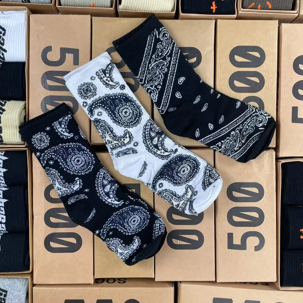 Supreme Box Logo Socks, Nike Swoosh Crew Socks, Off-White Socks, and Assorted Streetwear Socks - 19