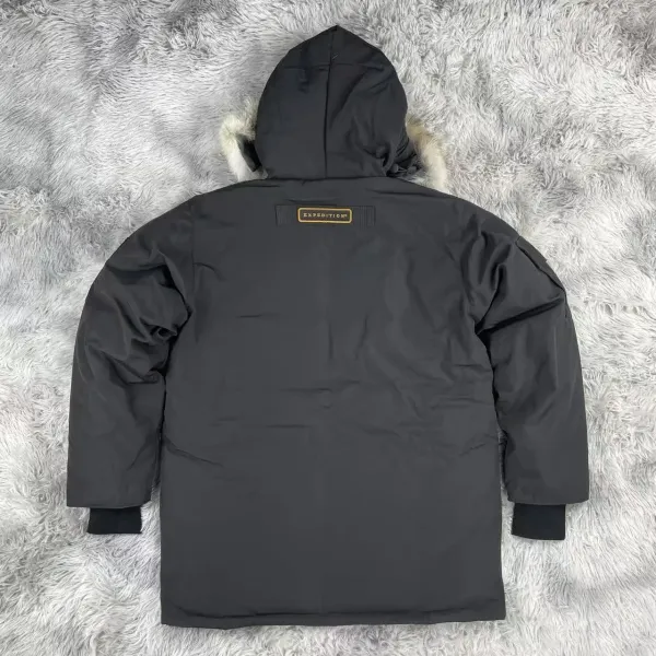 Moncler Maya Down Jacket Gray with Fur Trim Parka - 38