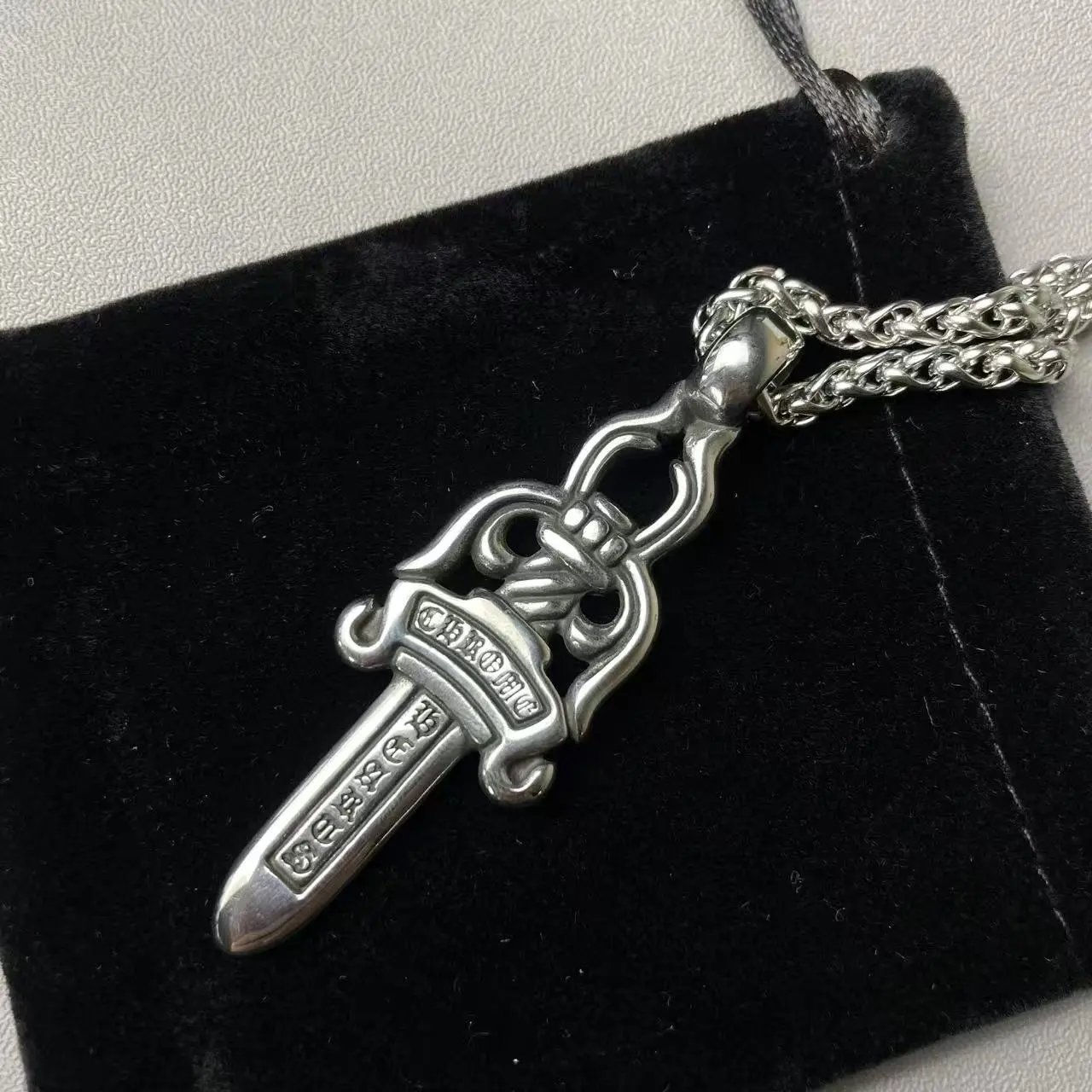 Chrome Hearts Spike Pendant Necklace Silver - 11