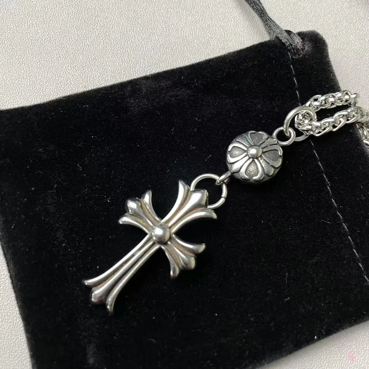 Chrome Hearts Spike Pendant Necklace Silver - 8
