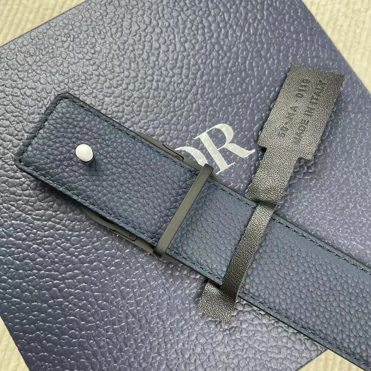 Dior CD Belt Gray Leather Belt - 7