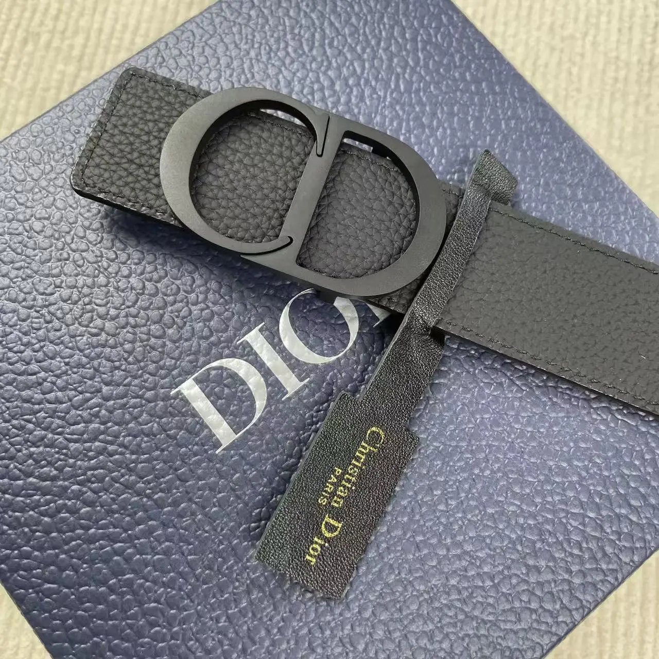 Dior CD Belt Gray Leather Belt - 6
