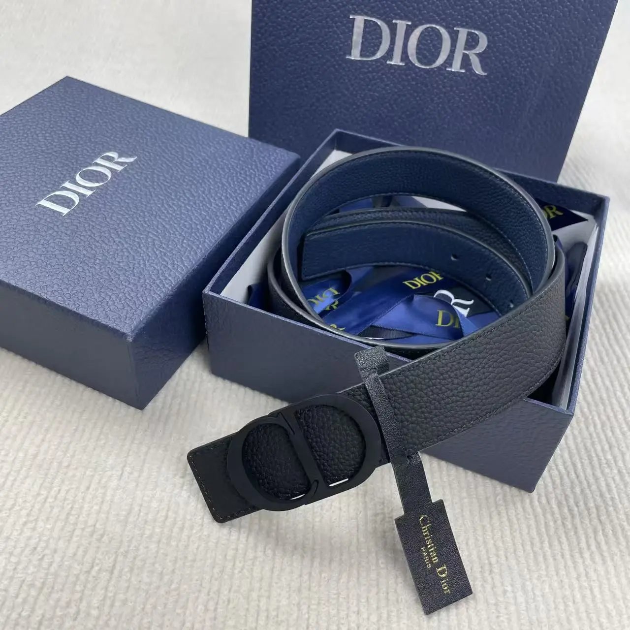 Dior CD Belt Gray Leather Belt - 5