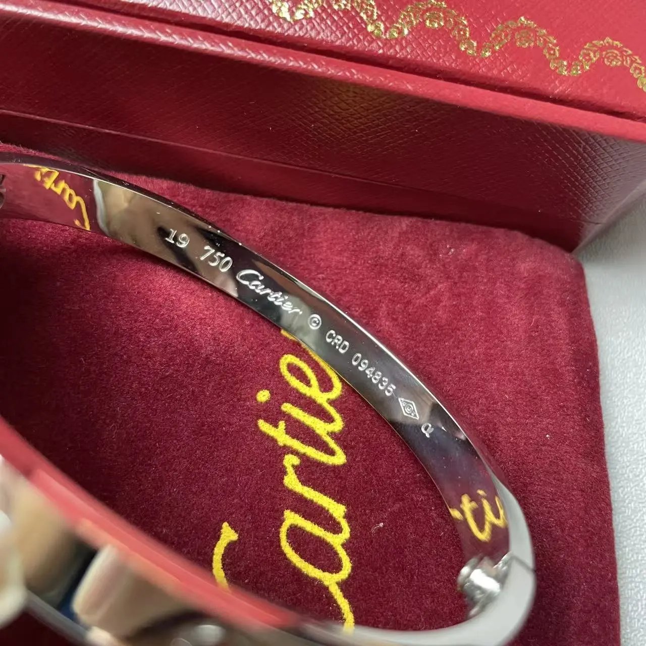 Cartier Love Bracelet Medium Silver with Diamonds Bracelet - 15